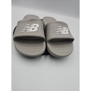 New Balance Mens Cushioned Slip On Slides Sandals Gray White SUF100TG M 9 W 11